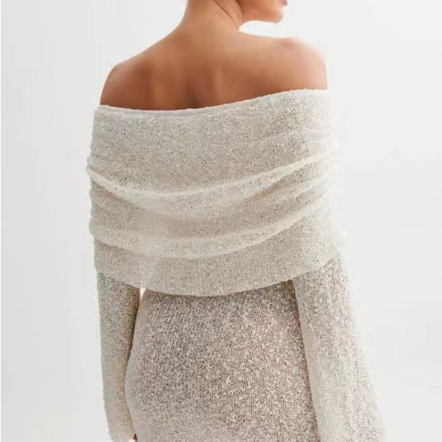 25 Edition – Off-Shoulder Knit Bodycon Dress