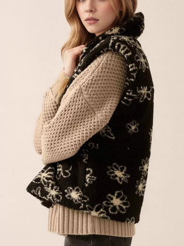Zip Up Vest Coat with Pockets