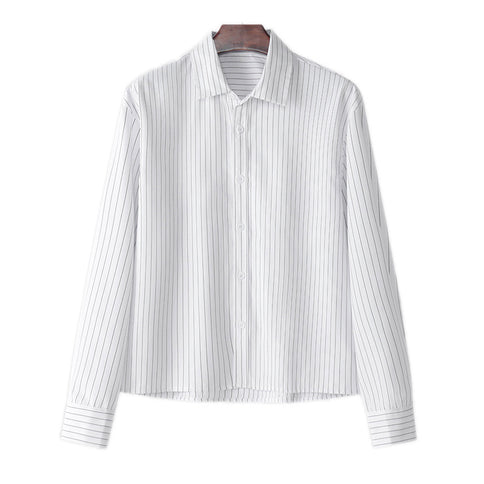 Men's Loose-Fitting All-Match Long-Sleeve Striped Shirt