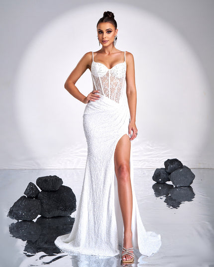Sequin Birthday Party Dresses Long Prom Evening