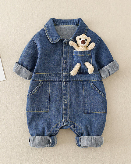 Clothes For Babies Autumn Clothes Newborn Denim Jumpsuit