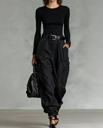 Niche Relaxed-fit Wide-leg Casual Trousers For Women