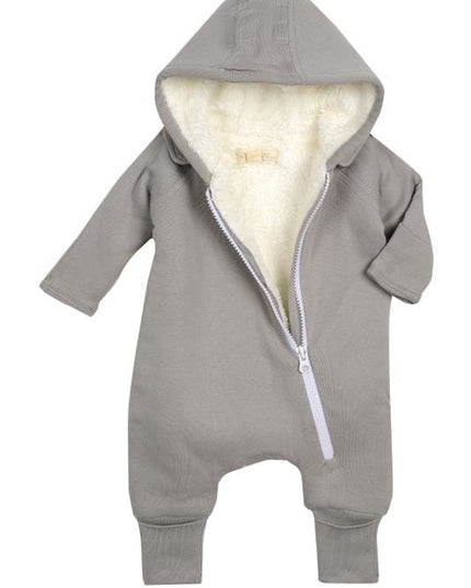 Smart Cuddly Jumpsuit + Bib - Gray