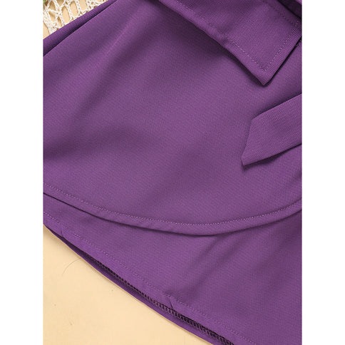 Toddler Girl Purple Rose Print Girls Outfit
