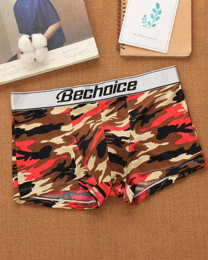 Men's Camouflage Comfortable Nylon Ice Silk Underwear