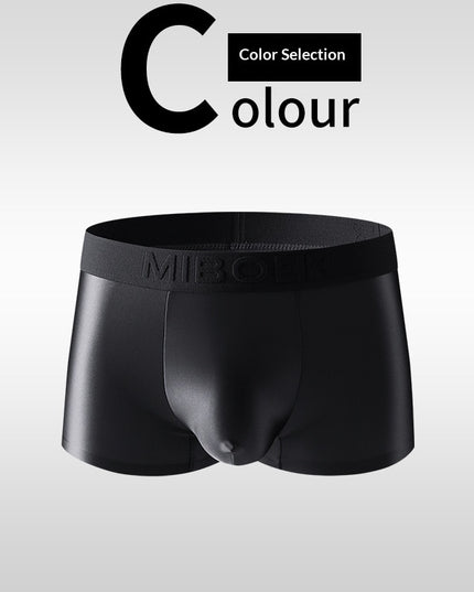 Mens Underwear Business Ice Silk Light Luxury Satin Boxers